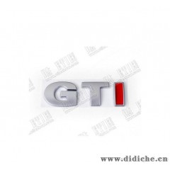 GTI 亚光银纪念版3D 金属车标 大众车标定制 汽车车标定制