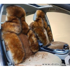 皮草汽车坐垫|冬季坐垫新款|汽车高档大狐狸毛座垫|羊毛坐垫