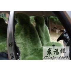 草绿色毛皮一体汽车坐垫|冬季汽车坐垫厂家|汽车座垫批发