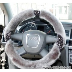 2013|冬季新款汽车方向盘套把套保暖毛绒韩版新福克斯科鲁兹大众