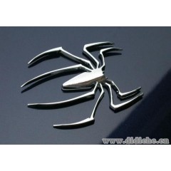 纯金属蜘蛛车贴|3D立体贴|金属贴|汽车金属车身贴